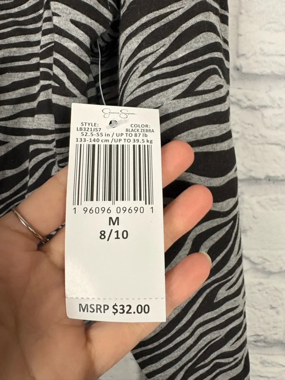 NWT Jessica Simpson Girls Zebra Animal Print Cropped Ruched top size 8/10 - Picture 3 of 6